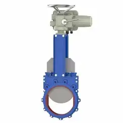 Bidirectional knife gate valve with polyurethane seat with ductile-iron body, DN400, PN10. PA560 series 