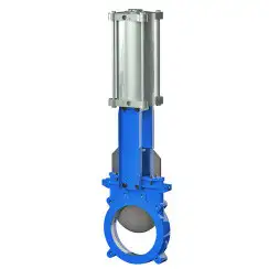 Unidirectional knife gate valve with ductile-iron body and EPDM seat, DN100, PN10. PA540 series 