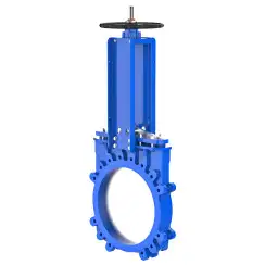 Unidirectional knife gate valve with steel body and Viton seat, DN250, PN10. PA540 series 