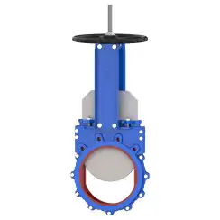 Bidirectional knife gate valve with polyurethane seat with stainless-steel body, DN200, PN10. PA560 series 