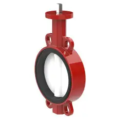 Wafer type butterfly valve with steel body and stainless steel disk and Viton seat, DN300, PN16. PA300 series 