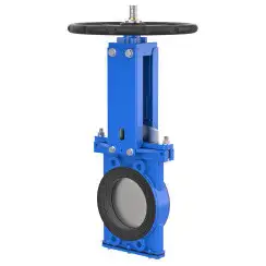 Bidirectional knife gate valve with internal rubber inserts with ductile-iron body and NBR seat, DN125, PN10. PA550 series 