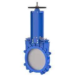 Bidirectional knife gate valve with steel body and metal-on-metal seat, DN250, PN10. PA520 series 