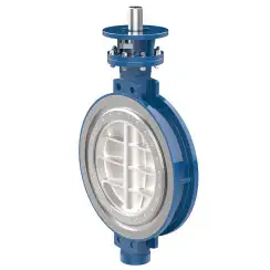 Wafer type butterfly valve with tripple eccentricity with alloyed-steel body and carbon steel disk and metal-on-metal seat, DN700, PN10. PA900 series 