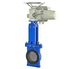 Bidirectional knife gate valve with internal rubber inserts with ductile-iron body and natural rubber seat, DN200, PN10. PA550 series 
