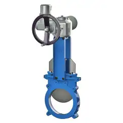 Unidirectional knife gate valve with ductile-iron body and EPDM seat, DN100, PN10. PA540 series 