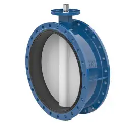 Flanged type butterfly valve with stainless-steel body and stainless steel with molybdenum disk and NBR seat, DN900, PN10. PA300 series 