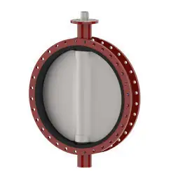 Wafer type butterfly valve with steel body and stainless steel disk and EPDM seat, DN700, PN10. PA300 series bare stem