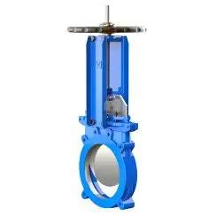 Unidirectional knife gate valve with stainless-steel + molybdenum body and PTFE seat, DN200, PN10. PA540 series 