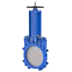 Bidirectional knife gate valve with stainless-steel + molybdenum body and NBR seat, DN350, PN10. PA520 series 