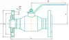 all-welded ball valve, DN50, PN16 
