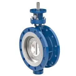 Flanged type butterfly valve with tripple eccentricity with steel body and alloyed-steel disk and ss304+graphite seat, DN400, PN10. PA900 series 