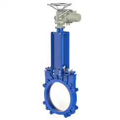 Unidirectional knife gate valve with steel body and EPDM seat, DN900, PN10. PA540 series 