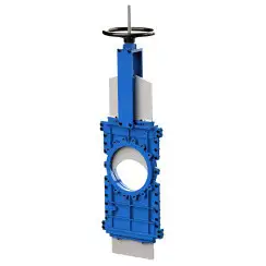 Knife gate valve with through knife with steel body and EPDM seat, DN250, PN10. PA510 series 