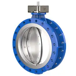 Flanged type butterfly valve with double eccentricity and ductile iron disk and EPDM seat, DN50, PN16. PA700 series 