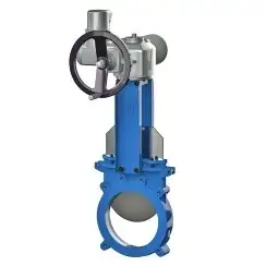 Unidirectional knife gate valve with ductile-iron body and metal-on-metal seat, DN50, PN10. PA540 series 
