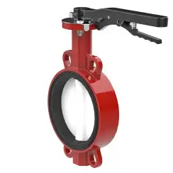 Wafer type butterfly valve with steel body and stainless steel disk and EPDM seat, DN100, PN16. PA300 series 