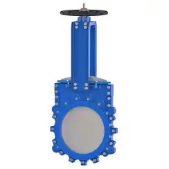 Bidirectional knife gate valve with demountable body with stainless-steel + molybdenum body and NBR seat, DN250, PN10. PA530 series 