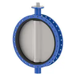 Wafer type butterfly valve and ductile iron disk and EPDM seat, DN1200, PN10. PA300 series bare stem