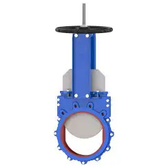 Bidirectional knife gate valve with polyurethane seat with stainless-steel body, DN200, PN10. PA560 series 