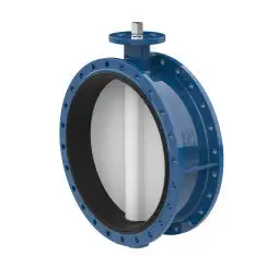 Wafer type butterfly valve and ductile iron disk and EPDM seat, DN1000, PN10. PA300 series bare stem
