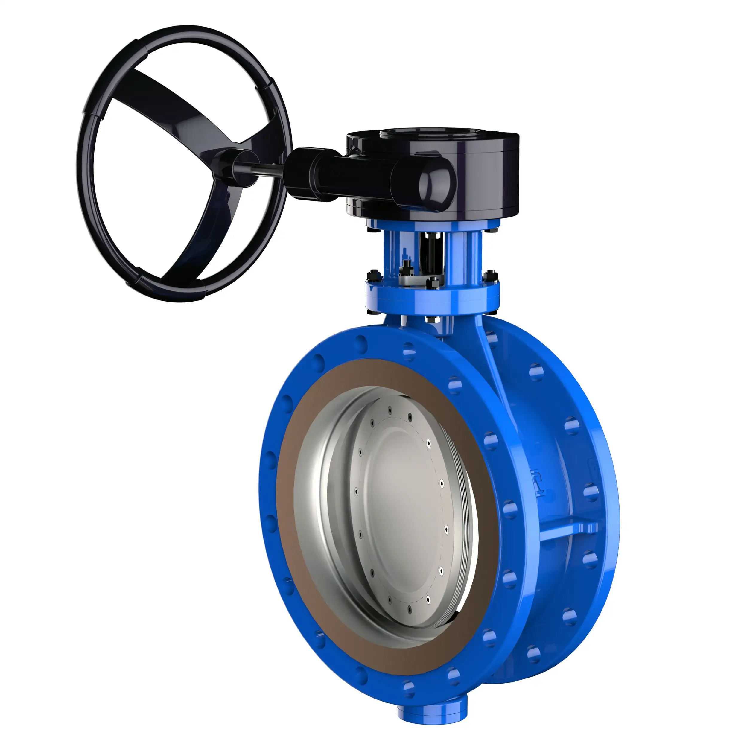 Wafer type butterfly valve with tripple eccentricity with stainless-steel body and stainless steel disk and ss304+graphite seat, DN250, PN16. PA900 series 